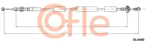Трос газа для автомобиля COFLE 92.16.6600