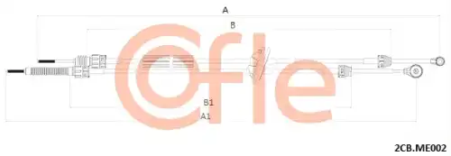 Трос ручного тормоза COFLE 92.2CB.ME002