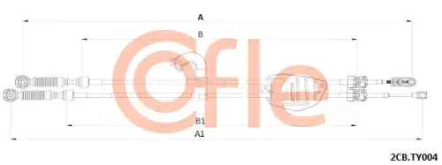 Трос сцепления COFLE 92.2CB.TY004