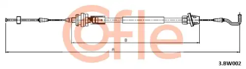 Трос газа для автомобиля COFLE 92.3.BW002