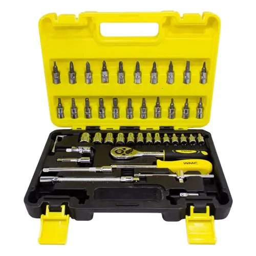 51116 Набор инструмента 46пр. 1/4''(6-гран.)(4-14мм) WMC TOOLS