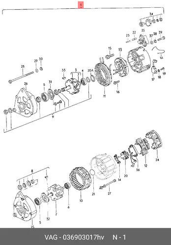 Генератор VAG 036903017HV