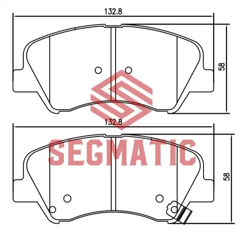 Тормозные колодки дисковые SEGMATIC SGBP2552