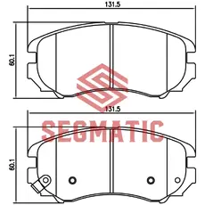 Тормозные колодки дисковые SEGMATIC SGBP2574