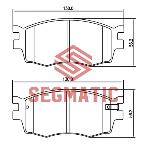 Тормозные колодки дисковые SEGMATIC SGBP2607