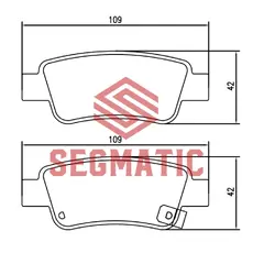 Тормозные колодки дисковые SEGMATIC SGBP2611