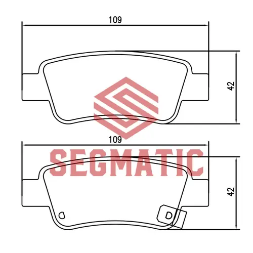 Тормозные колодки дисковые SEGMATIC SGBP2611