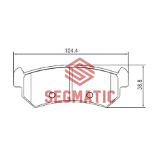 Тормозные колодки дисковые SEGMATIC SGBP2612