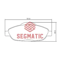 Тормозные колодки дисковые SEGMATIC SGBP2632