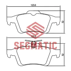 Тормозные колодки дисковые SEGMATIC SGBP2557