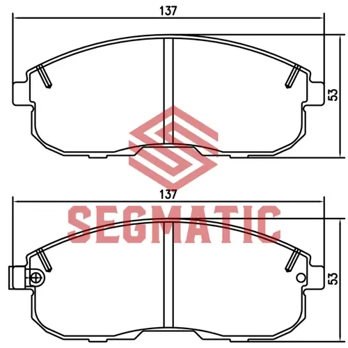 Тормозные колодки дисковые SEGMATIC SGBP2565