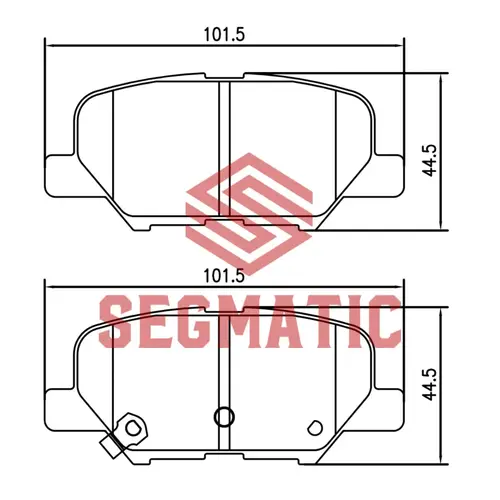 Тормозные колодки дисковые SEGMATIC SGBP2567