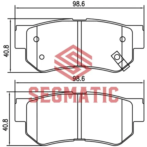 Тормозные колодки дисковые SEGMATIC SGBP2568