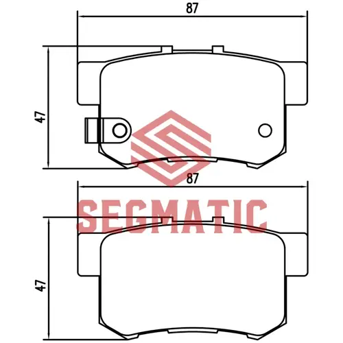 Тормозные колодки дисковые SEGMATIC SGBP2575