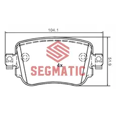 Тормозные колодки дисковые SEGMATIC SGBP2580