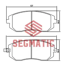 Тормозные колодки дисковые SEGMATIC SGBP2588