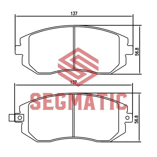 Тормозные колодки дисковые SEGMATIC SGBP2588