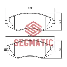 Тормозные колодки дисковые SEGMATIC SGBP2592