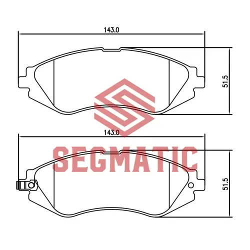 Тормозные колодки дисковые SEGMATIC SGBP2592