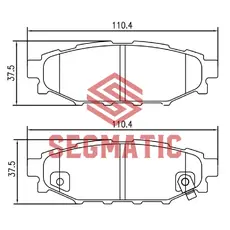 Тормозные колодки дисковые SEGMATIC SGBP2599