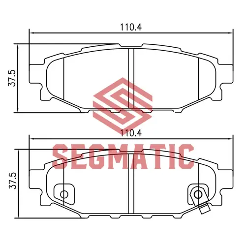 Тормозные колодки дисковые SEGMATIC SGBP2599