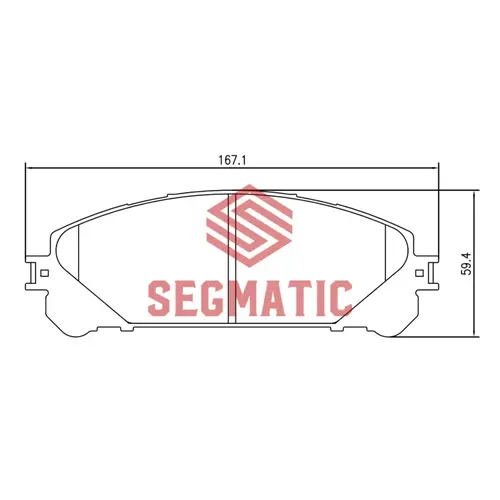 Тормозные колодки дисковые SEGMATIC SGBP2601