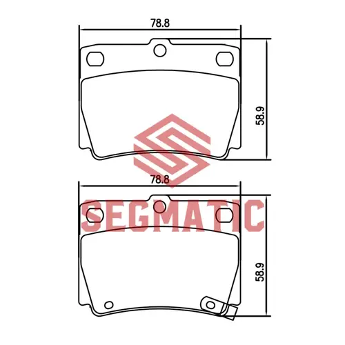 Тормозные колодки дисковые SEGMATIC SGBP2602