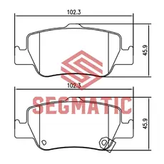 Тормозные колодки дисковые SEGMATIC SGBP2604