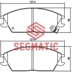 Тормозные колодки дисковые SEGMATIC SGBP2608