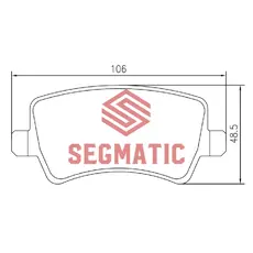 Тормозные колодки дисковые SEGMATIC SGBP2618