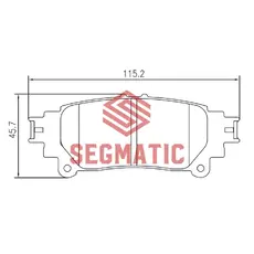 Тормозные колодки дисковые SEGMATIC SGBP2619