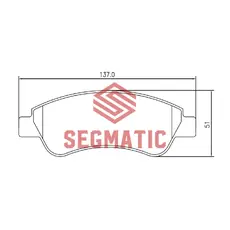 Тормозные колодки дисковые SEGMATIC SGBP2630