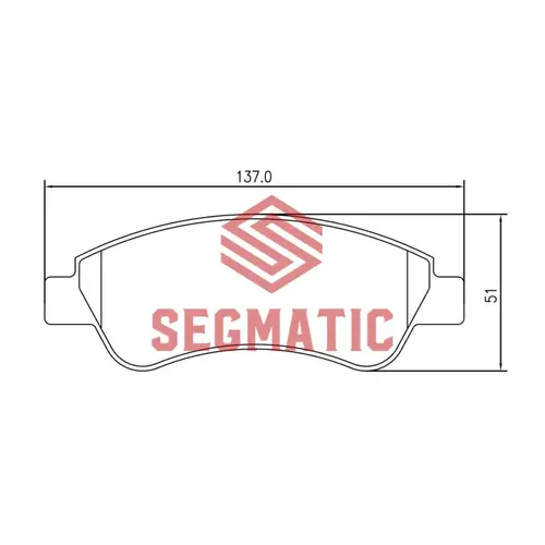 Тормозные колодки дисковые SEGMATIC SGBP2630