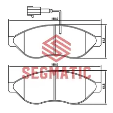 Тормозные колодки дисковые SEGMATIC SGBP2631