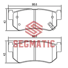 Тормозные колодки дисковые SEGMATIC SGBP2634