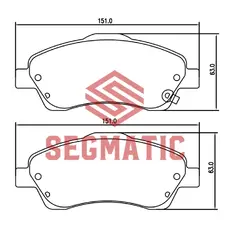 Тормозные колодки дисковые SEGMATIC SGBP2642