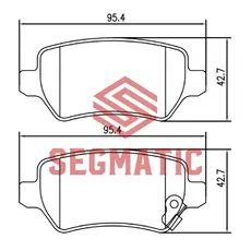Тормозные колодки дисковые SEGMATIC SGBP2576