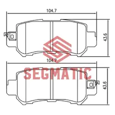 Тормозные колодки дисковые SEGMATIC SGBP2600