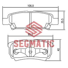Тормозные колодки дисковые SEGMATIC SGBP2566