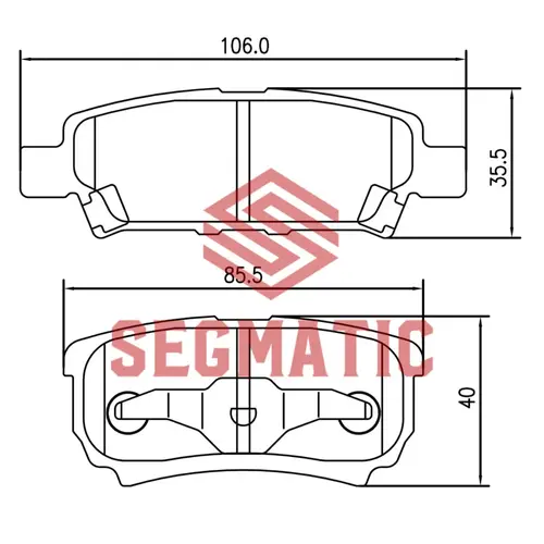 Тормозные колодки дисковые SEGMATIC SGBP2566