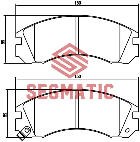 Тормозные колодки дисковые SEGMATIC SGBP2571