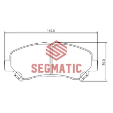 Тормозные колодки дисковые SEGMATIC SGBP2572