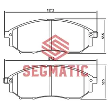 Тормозные колодки дисковые SEGMATIC SGBP2590