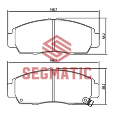 Тормозные колодки дисковые SEGMATIC SGBP2610