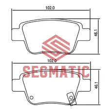 Тормозные колодки дисковые SEGMATIC SGBP2627