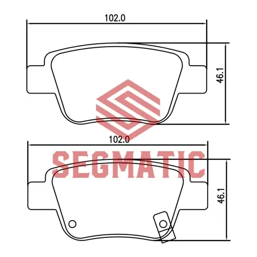 Тормозные колодки дисковые SEGMATIC SGBP2627