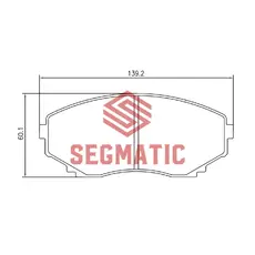 Тормозные колодки дисковые SEGMATIC SGBP2637