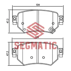 Тормозные колодки дисковые SEGMATIC SGBP2640