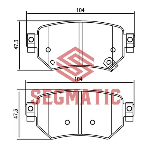 Тормозные колодки дисковые SEGMATIC SGBP2640
