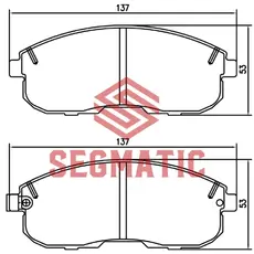 Тормозные колодки дисковые SEGMATIC SGBP2645